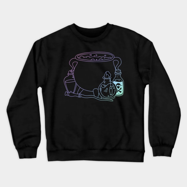 Witchy Cauldron Crewneck Sweatshirt by PirateJam